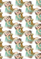 Raggedy Annie with Teddy and Bag Background