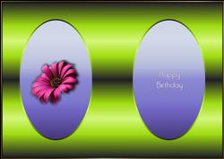 Pink Flower Birthday Insert