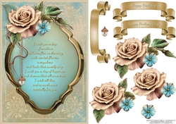 champagne rose card front