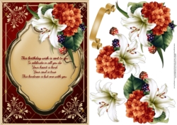 lilies and blackberries card front