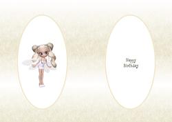 White Fairy Birthday Insert