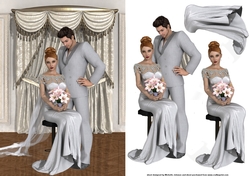 the white wedding photo card