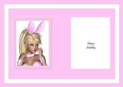Pink Bunny Girl Insert