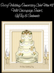 Ivory Wedding/Anniversary Cake Mini Kit