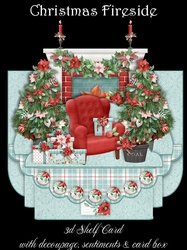 Christmas Fireside 3D Shelf Card Kit with Card Box