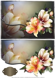 Peruvian Lilies Fancy Scalloped Edge Envelope Card