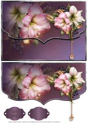 Amaryllis Fancy Edge Envelope Card