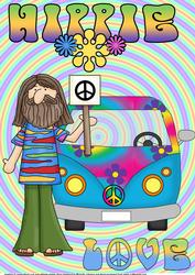 A4 Hippie Love Card