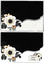 Black & White Faux Envelope Card