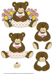 Little Bear Girl Step by Step Also for Wobble Card