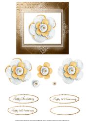 Paper Flower 1st/2nd Anniversary Step by Step Topper