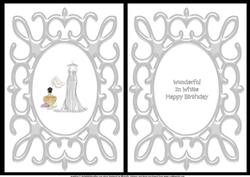 Wonderful in White Birthday Insert