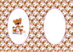 New Baby Girl Tiger or Toddlers Birthday Insert