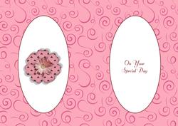 Pink Flower Special Day Insert