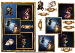 Beauty & The Beast Three Square Quick Card