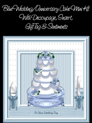 Blue Wedding/Anniversary Cake Mini Kit