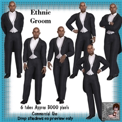 6 Wedding Ethnic Groom Poser Tubes