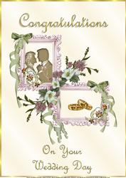 A4 Wedding Silhouette Card