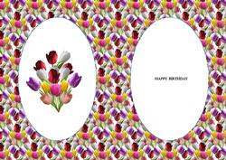 Tulips with Love Birthday Insert