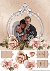 8x8 Mixed Race Wedding or Anniversary Card