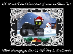Christmas Black Cat And Snowman Mini Kit