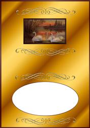 Love Eternal Swans Landscape Insert