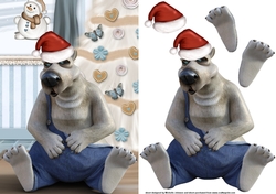 Merry Christmas From Snuggles The Polar Bear Card Front
