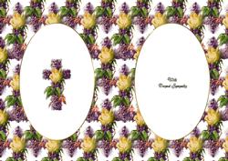 Vintage Floral Sympathy Cross Insert