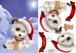 Doggie Santa Card Front