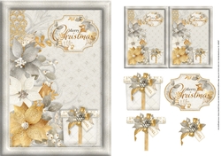 Glorious Christmas Present Card Front With Gift Tag