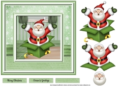 Santas Surprise Card Front Topper
