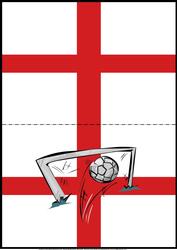 England Football Print, Cut and Fold Card