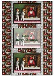 Hands Up Santa 3 Panel Fold Back Card