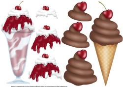 Ice Cream and Ice Cream Sundae Step by Step