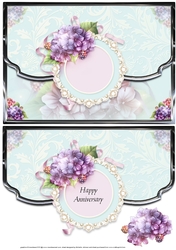 Pretty In Pastel Scalloped Edge Faux Envelope Card Anniversary
