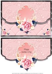Pretty In Pink Scalloped Edge Faux Envelope Card Mothers Day