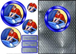 Mechanic Card Front with Oval Pyramage