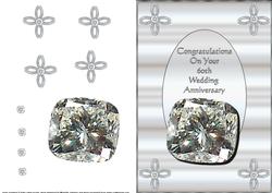 Diamond Anniversary Quick Card Front with Decoupage