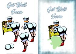Get Well Soon Quick Card Front with Decoupage