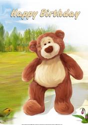 If You Go Down to the Woods A4 Birthday Card