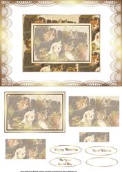 Vintage Cats Quick Card Front with Pyramage