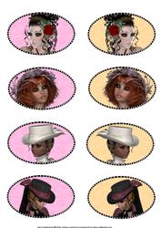 Pretty Lady Portrait Toppers