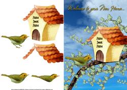 New Home Quick Card Front with Decoupage