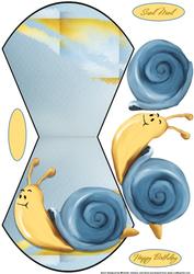 Snail Wobble Card for Belated or Normal Birthday