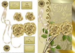 50th Golden Wedding Anniversary Quick Card Front
