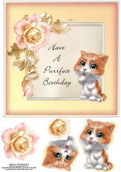 Purrfect Birthday Cat Card 5