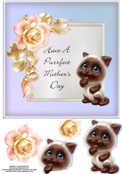Purrfect Mothers Day Cat Card 2