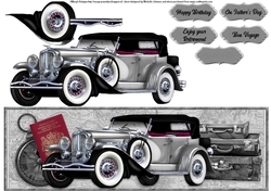 Old Timers Vintage Car Large DL Card 2 (multi-use)