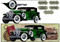 Old Timers Vintage Car Large DL Card 3 (multi-use)