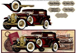 Old Timers Vintage Car Large DL Card 5 (multi-use)